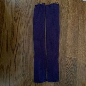Girls purple leg warmers